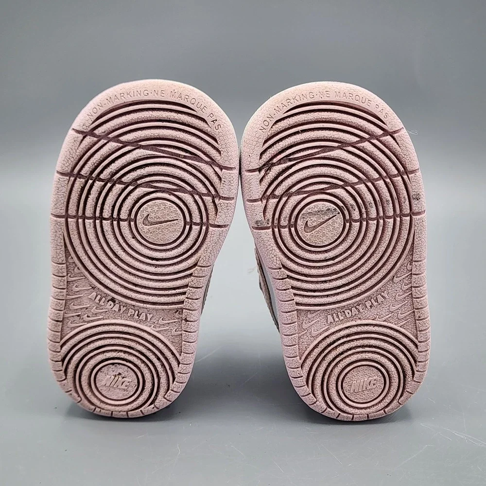 Toddler Baby Size 4 C NIKE Court Borough Low Recraft (TD) White Pink DV5458-105